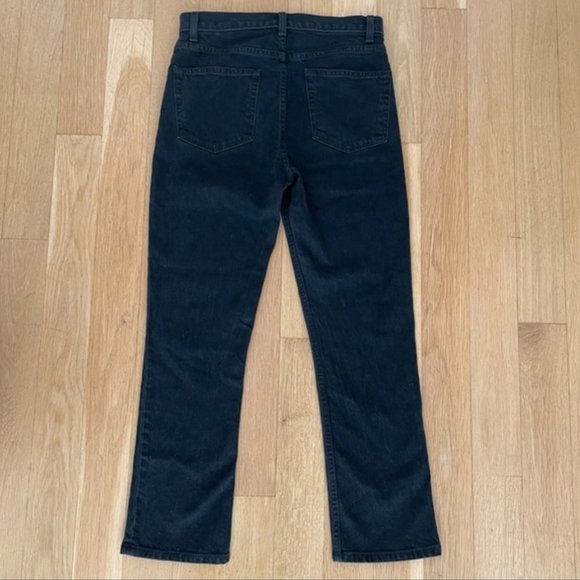 Reformation Liza High Straight Crop jean in black - Picture 3 of 7